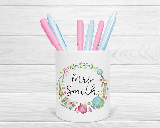 Personalised Teacher Pencil Pot: End of Term Gift