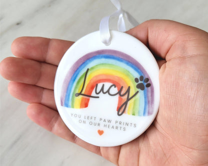 Pet Memorial Gift Dog Loss Ornament Personalised Bereavement Decoration