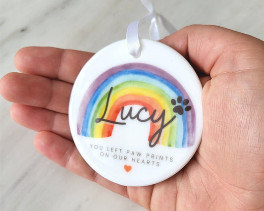 Pet Memorial Gift Dog Loss Ornament Personalised Bereavement Decoration
