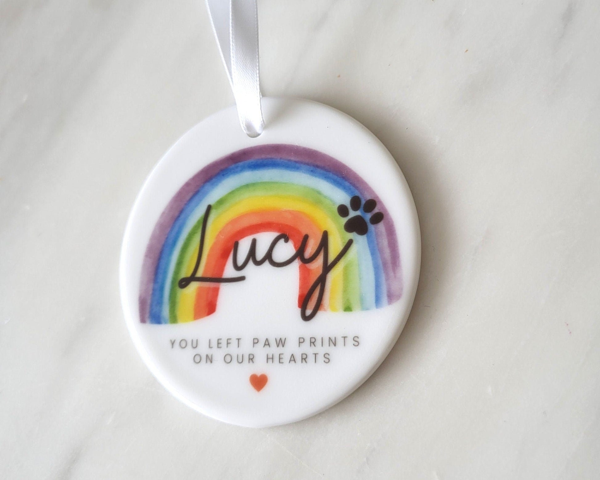 Pet Memorial Gift Dog Loss Ornament Personalised Bereavement Decoration