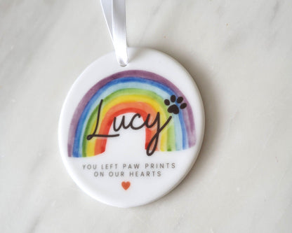 Pet Memorial Gift Dog Loss Ornament Personalised Bereavement Decoration
