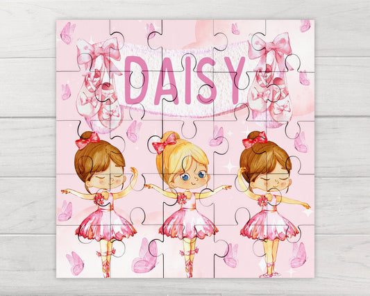 Personalised Childrens Jigsaw Puzzle Girls Ballet Ballerina 25pcs Birthday Gift