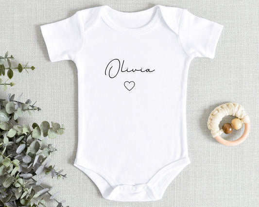 Baby Name Vest Newborn Reveal Personalised Baby Shower Gift