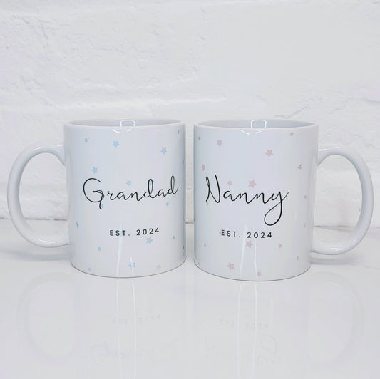 Nanny & Grandad Mug Personalised Grandparents Gift