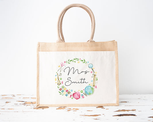 Teacher Gift Personalised End Of Term Bag Lunch Shopping Thank You Gift