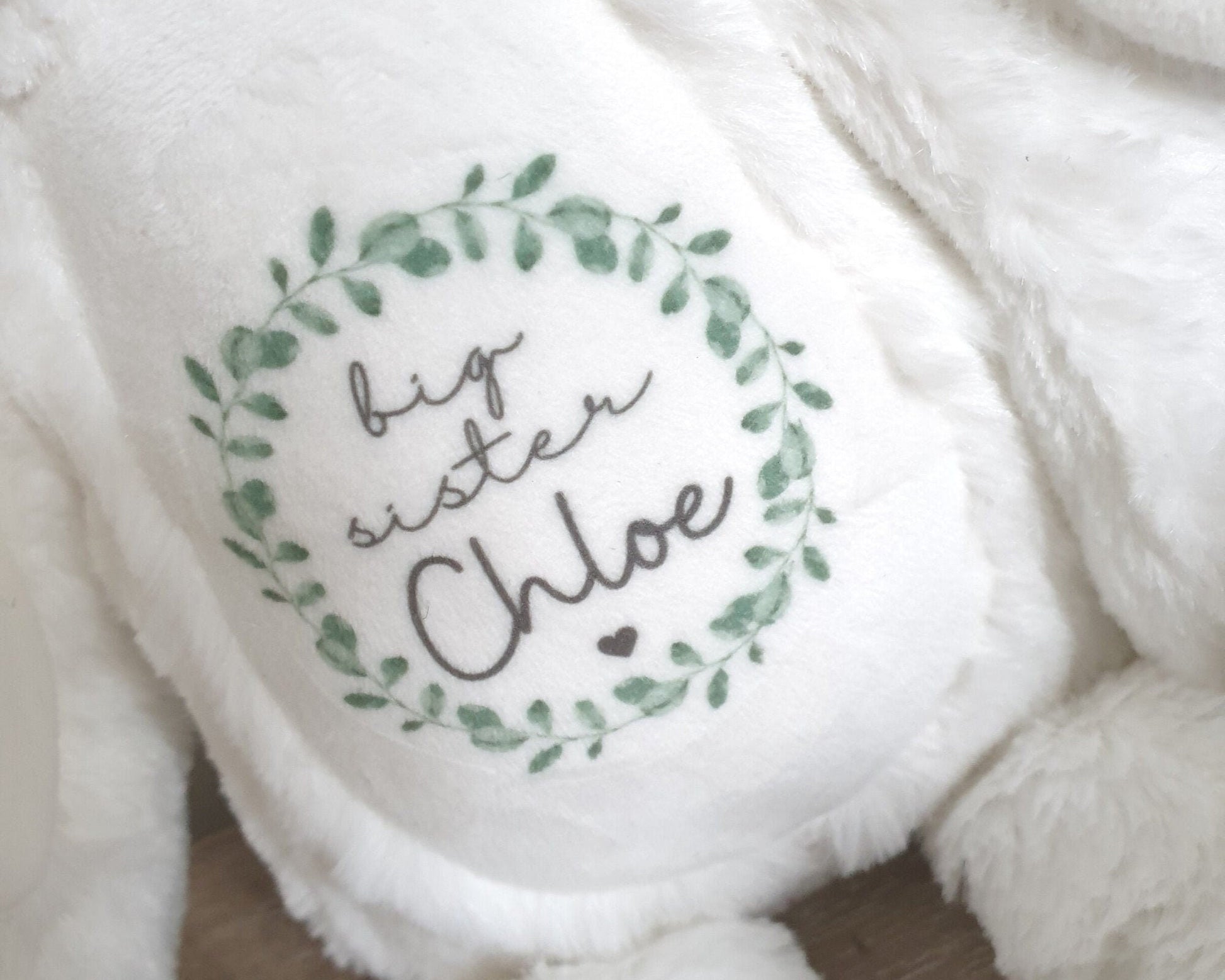 Sisters Brothers Personalised Soft Toy Bunny Teddy Gift Little & Big Sister New Baby Present