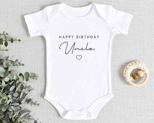 Happy Birthday Uncle Baby Vest Bodysuit Babygrow Gift