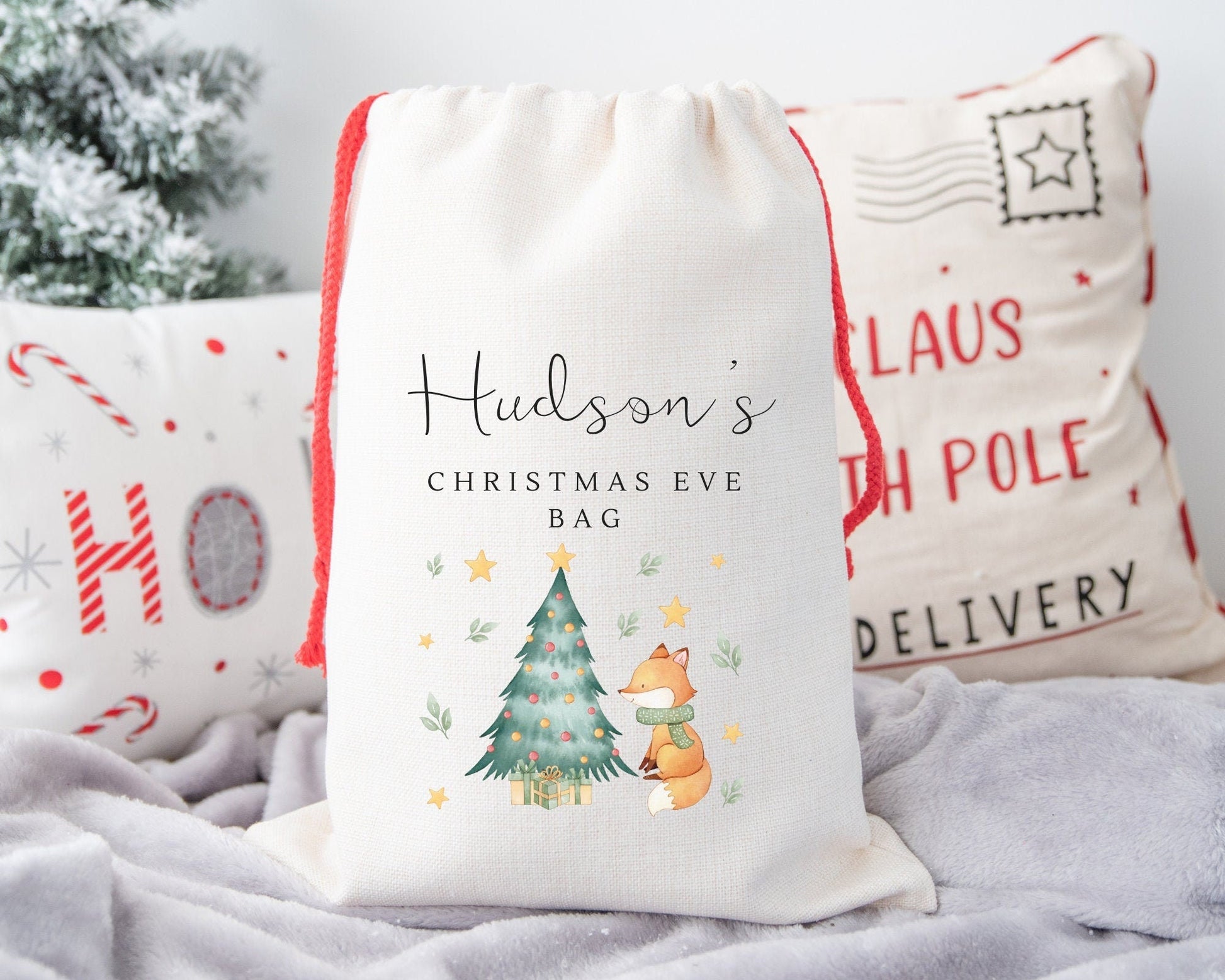 Personalised Christmas Sack Childrens Family Xmas Eve Bag