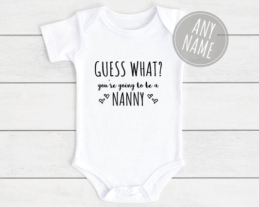 Pregnancy Announcement Baby Vest Bodysuit For Daddy Nanny Grandad Auntie Family Etc Unisex Babyshower Reveal Clothing Gift