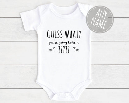 Pregnancy Announcement Baby Vest Bodysuit For Daddy Nanny Grandad Auntie Family Etc Unisex Babyshower Reveal Clothing Gift