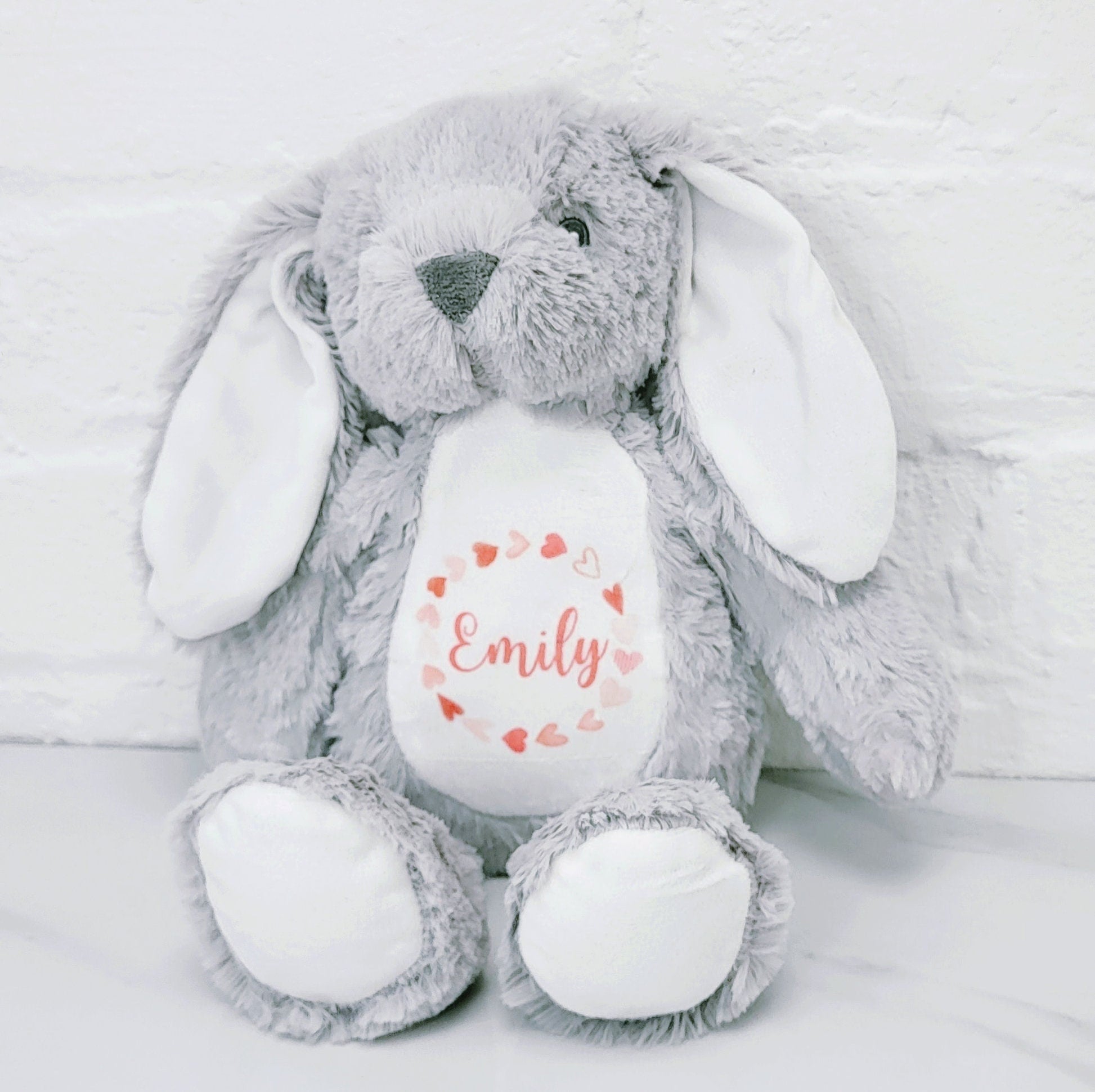 Personalised Valentine's Bunny Teddy Gift Girl Girlfriend Soft Toy Present