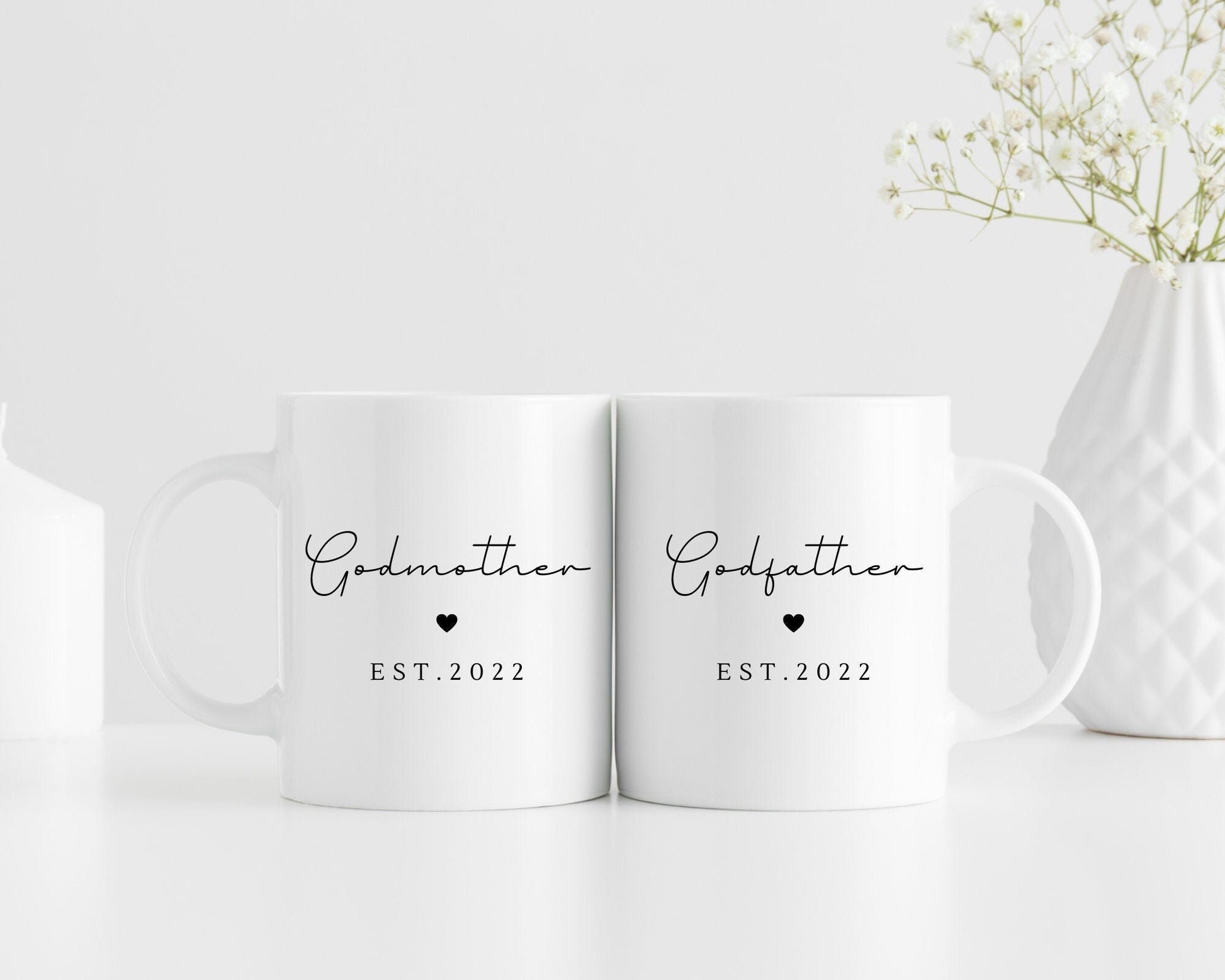 Godmother Mug Personalised Godfather Godparents Christening Announcement Gift