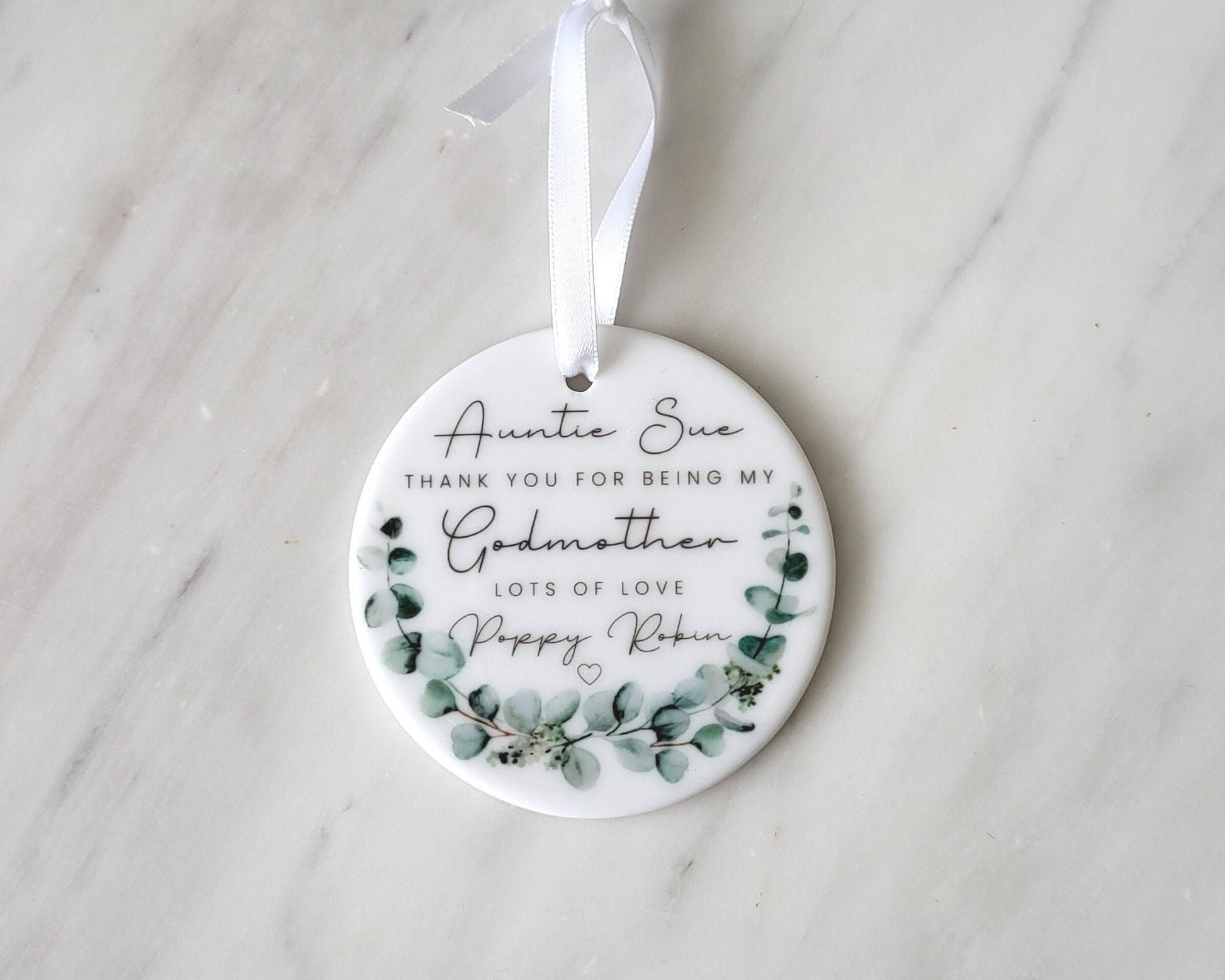 Thank you For Being My Godmother Decoration Godparents Christening Gift Keepsake