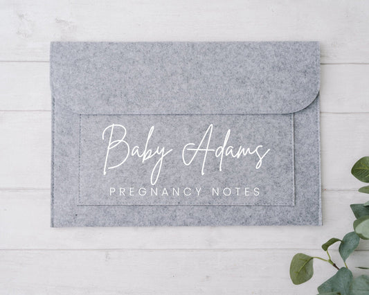 Pregnancy Notes Folder Personalised Maternity Documents Baby Book Holder