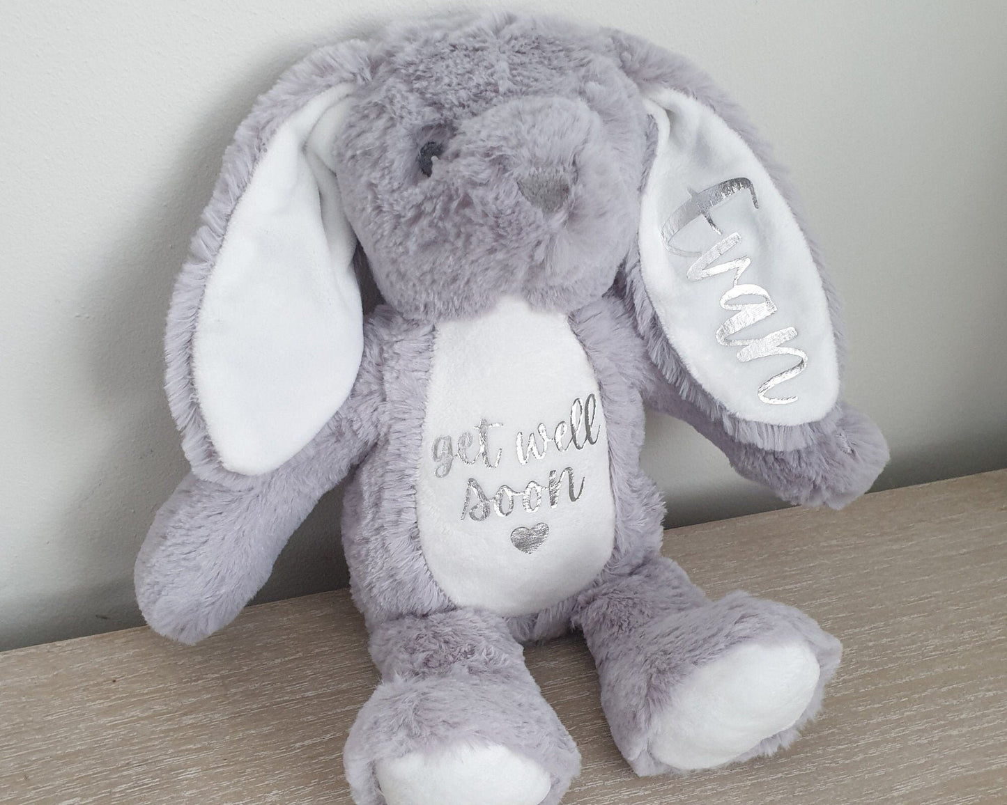 Get Well Soon Soft Toy Bunny Personalised Teddy Baby Childrens Sister Brother Gift