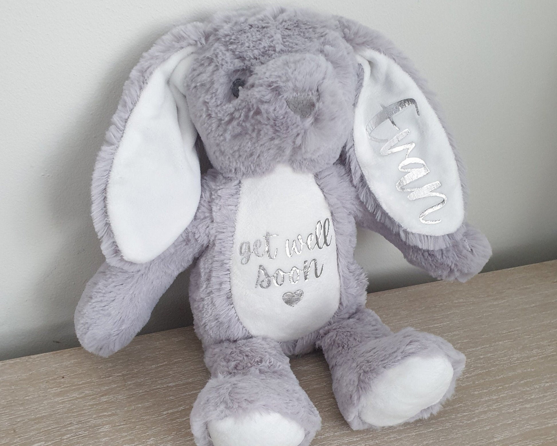 Get Well Soon Soft Toy Bunny Personalised Teddy Baby Childrens Sister Brother Gift