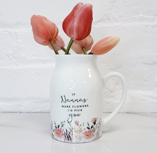 Personalised Vase Grandma Nanny Auntie Ceramic Flower Jug Mother's Day Gift