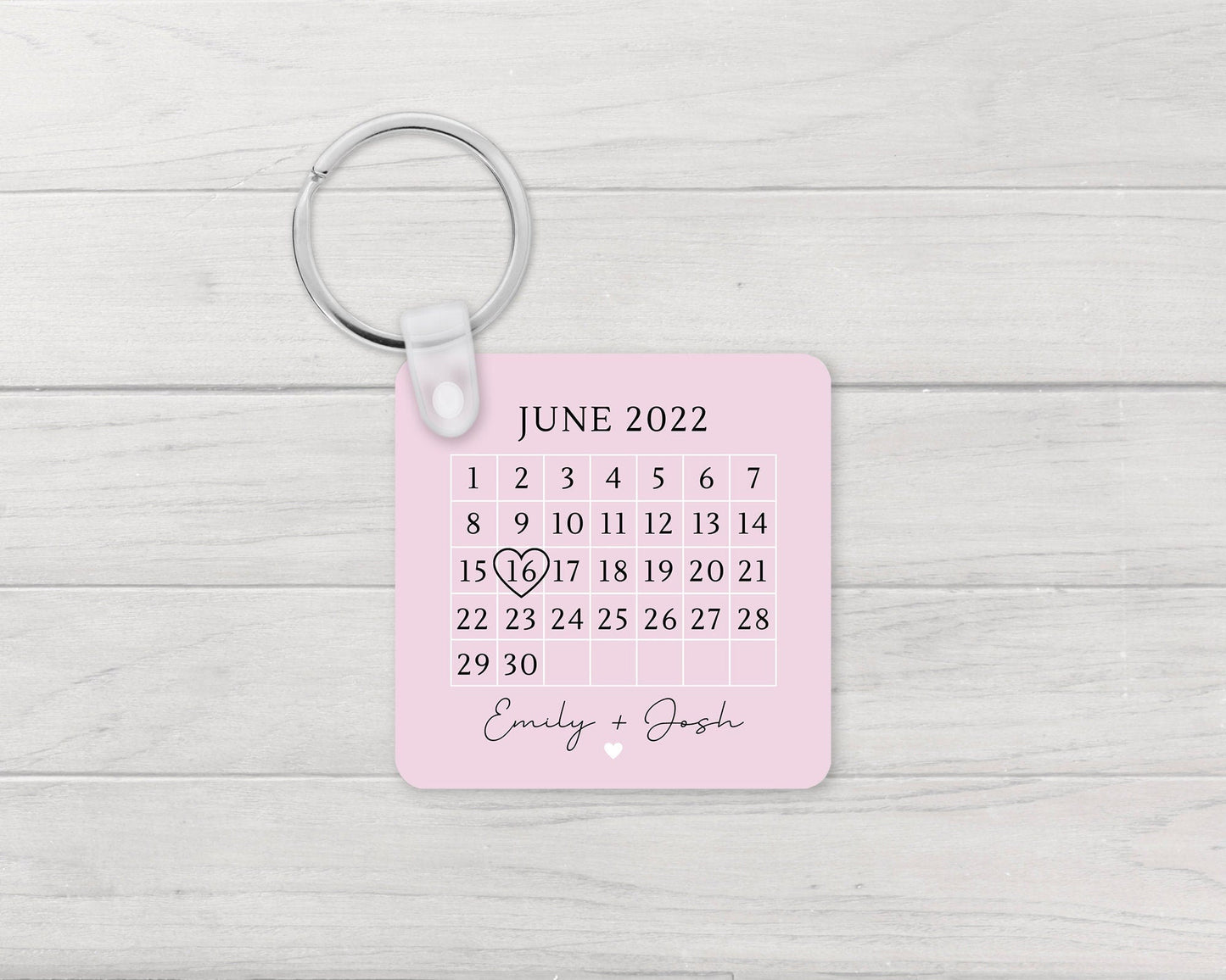 Valentine's Day Keyring Personalised Anniversary Date Couples Boyfriend Girlfriend Gift