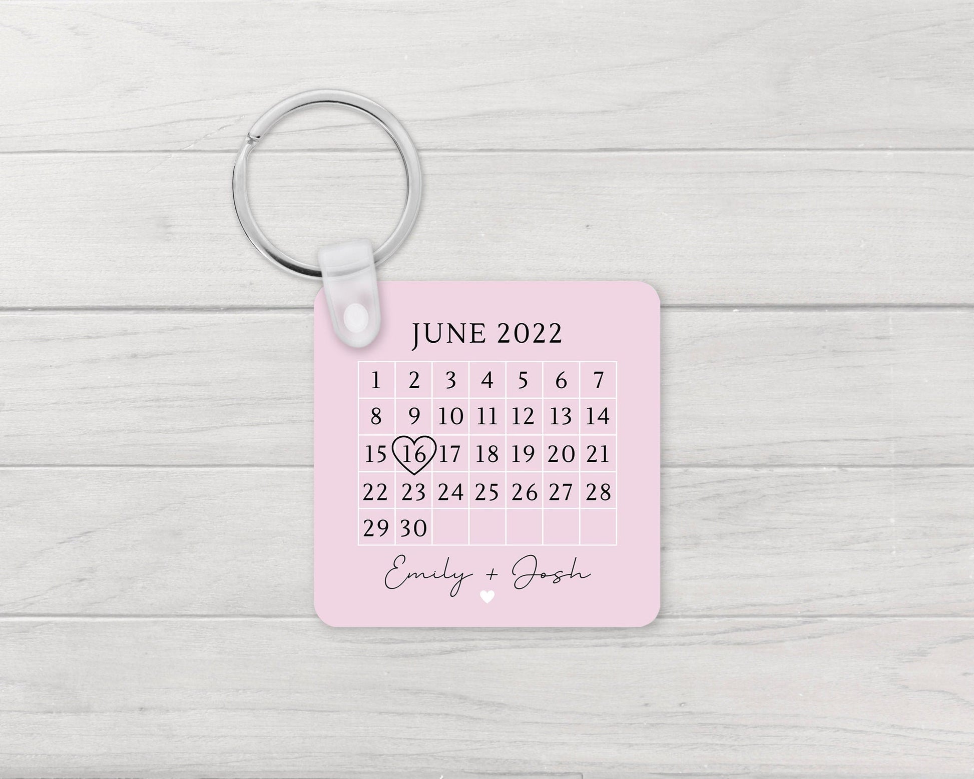 Valentine's Day Keyring Personalised Anniversary Date Couples Boyfriend Girlfriend Gift