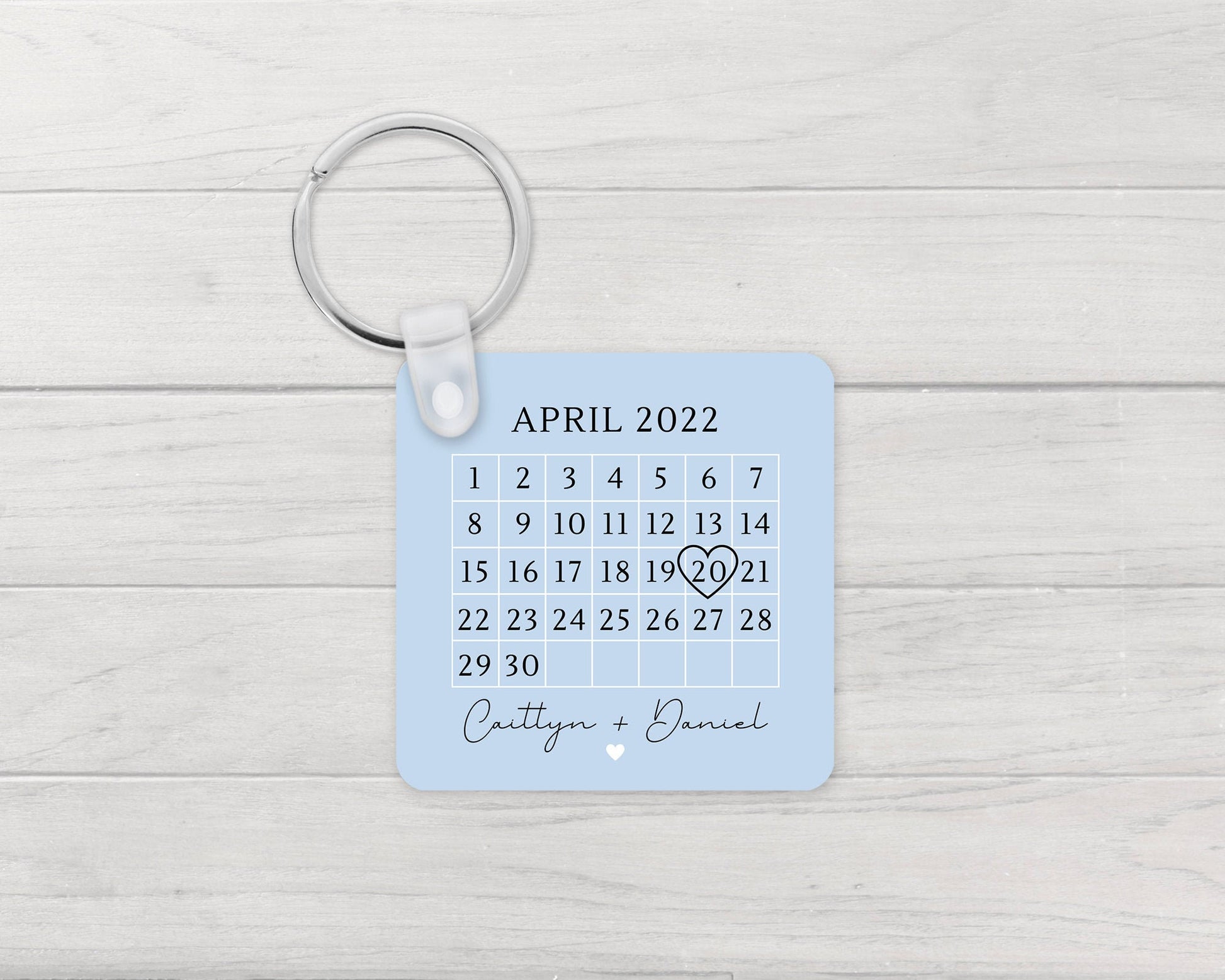 Valentine's Day Keyring Personalised Anniversary Date Couples Boyfriend Girlfriend Gift