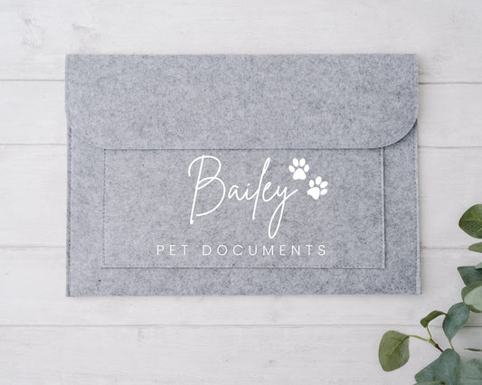 Pet Documents Folder Personalised Vet Notes Holder