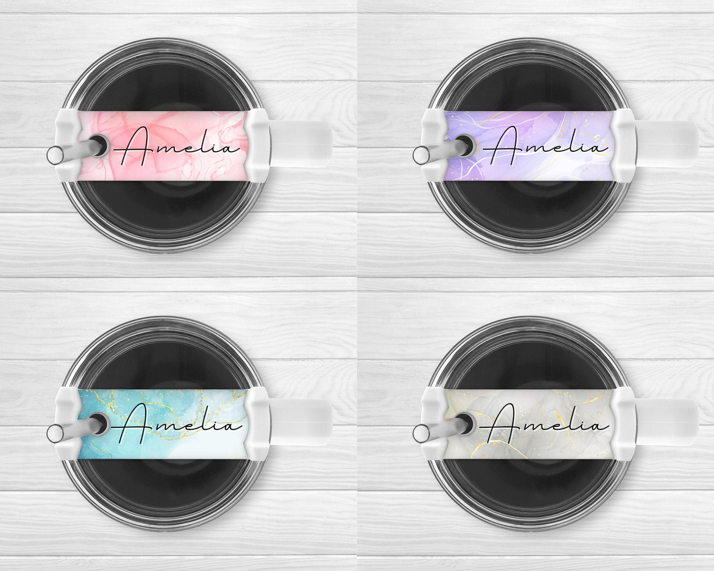 Personalised Tumbler Name Plate Topper 40oz Cup Accessory Gift