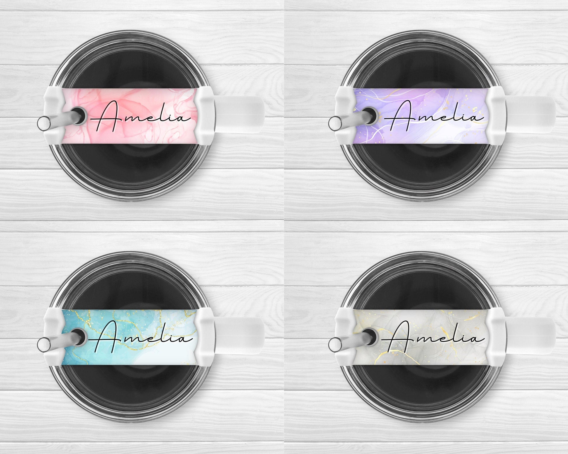 Personalised Tumbler Name Plate Topper 40oz Cup Accessory Gift