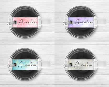 Personalised Tumbler Name Plate Topper 40oz Cup Accessory Gift