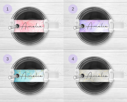 Personalised Tumbler Name Plate Topper 40oz Cup Accessory Gift