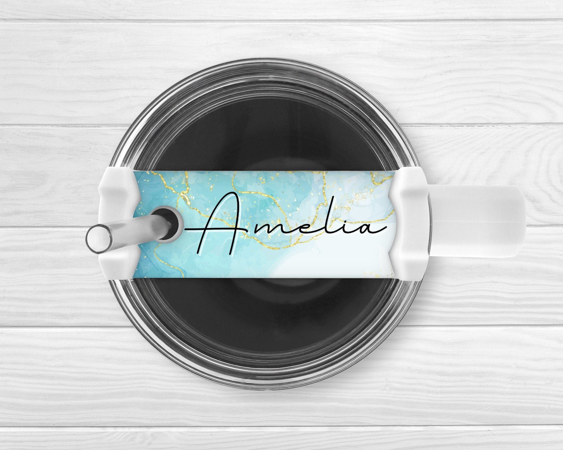 Personalised Tumbler Name Plate Topper 40oz Cup Accessory Gift