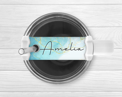Personalised Tumbler Name Plate Topper 40oz Cup Accessory Gift