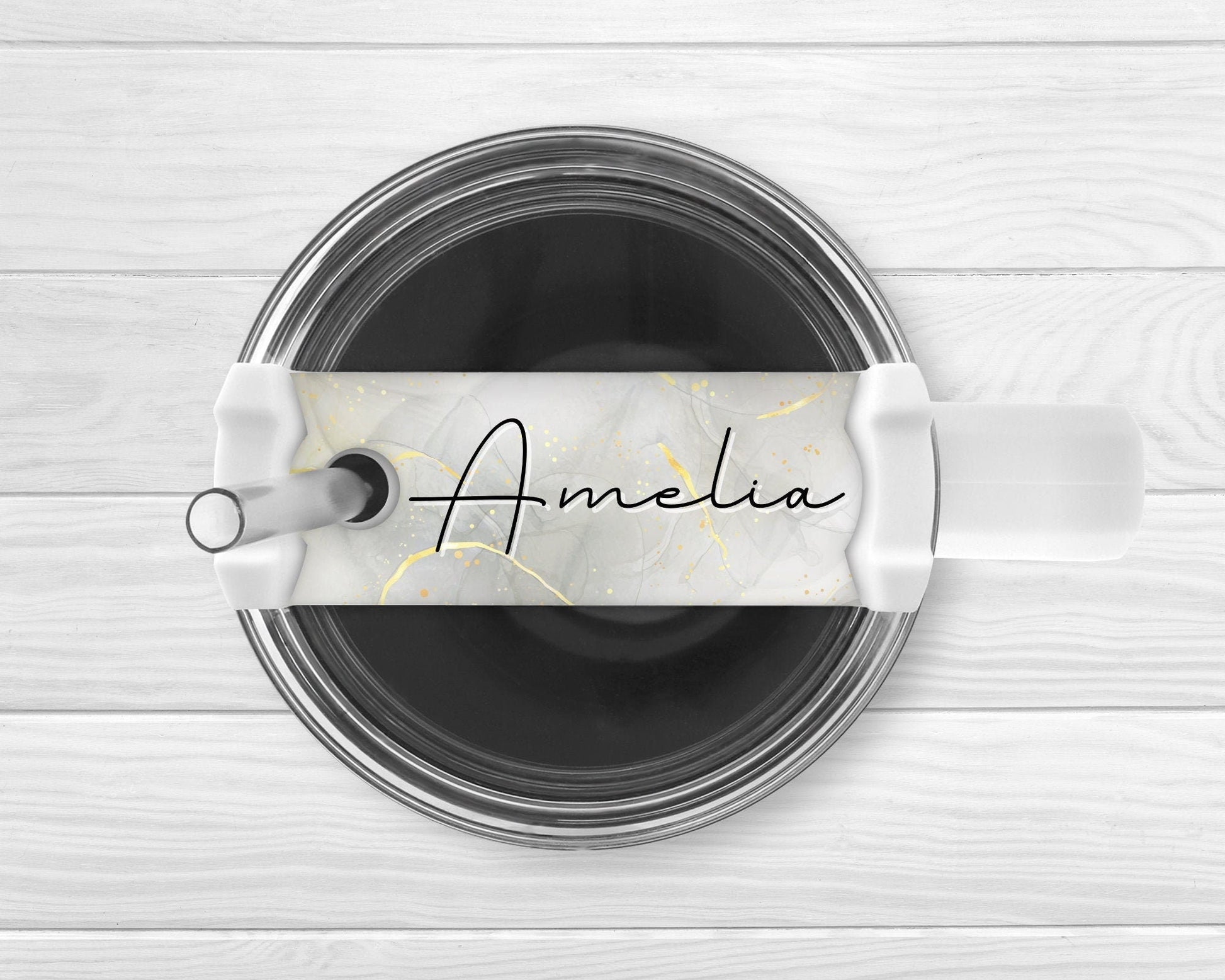 Personalised Tumbler Name Plate Topper 40oz Cup Accessory Gift