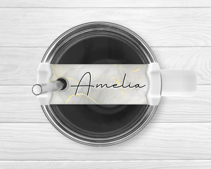 Personalised Tumbler Name Plate Topper 40oz Cup Accessory Gift