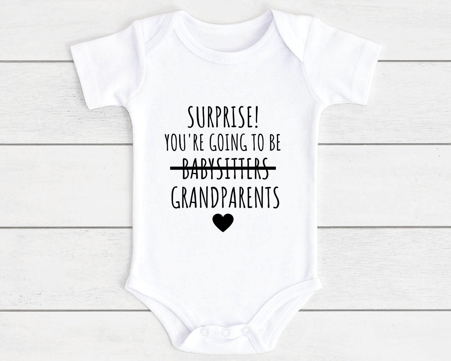 Pregnancy Reveal Baby Vest Grandparents Bodysuit Personalised Babygrow Newborn Funny Announcement Gift