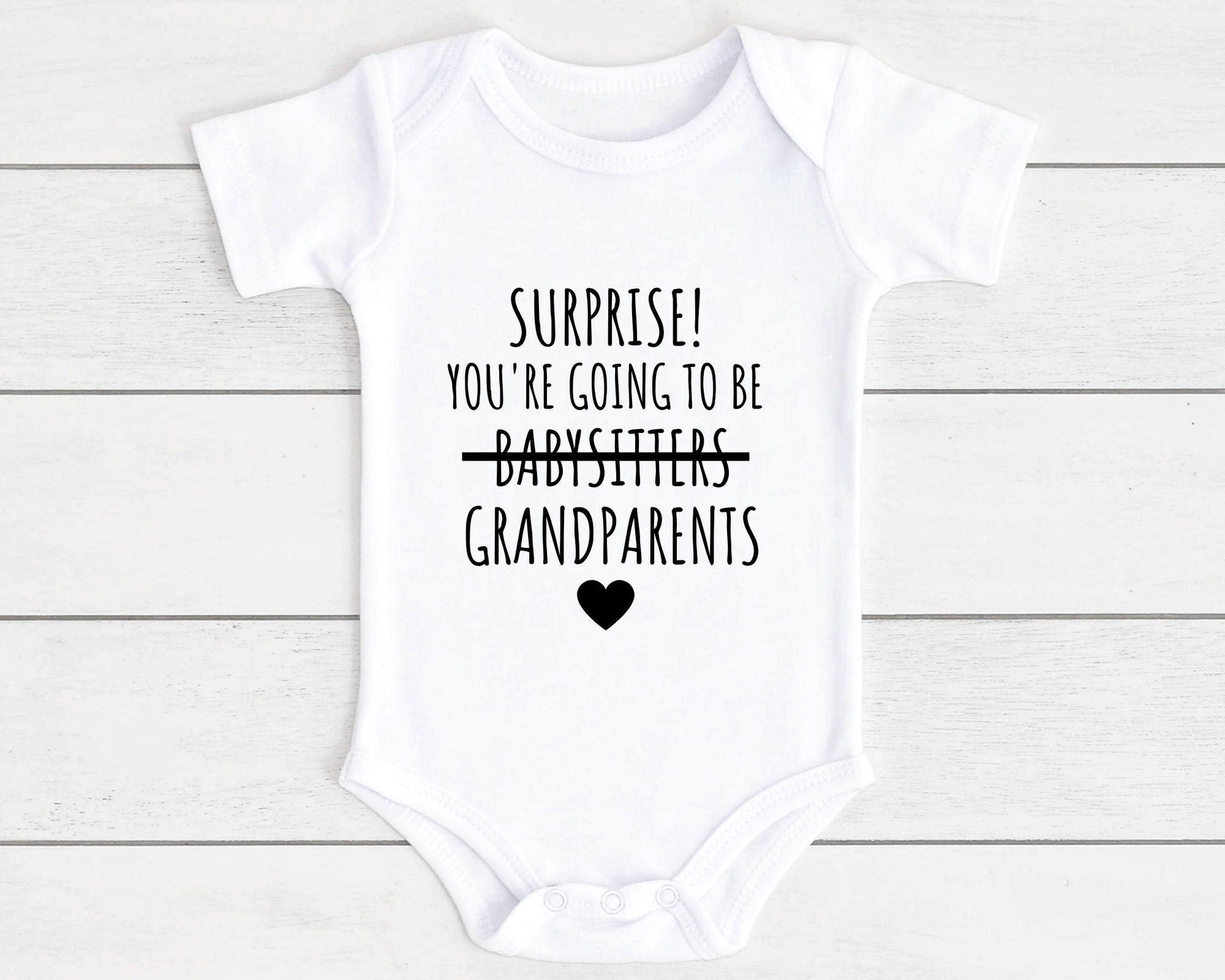 Pregnancy Reveal Baby Vest Grandparents Bodysuit Personalised Babygrow Newborn Funny Announcement Gift