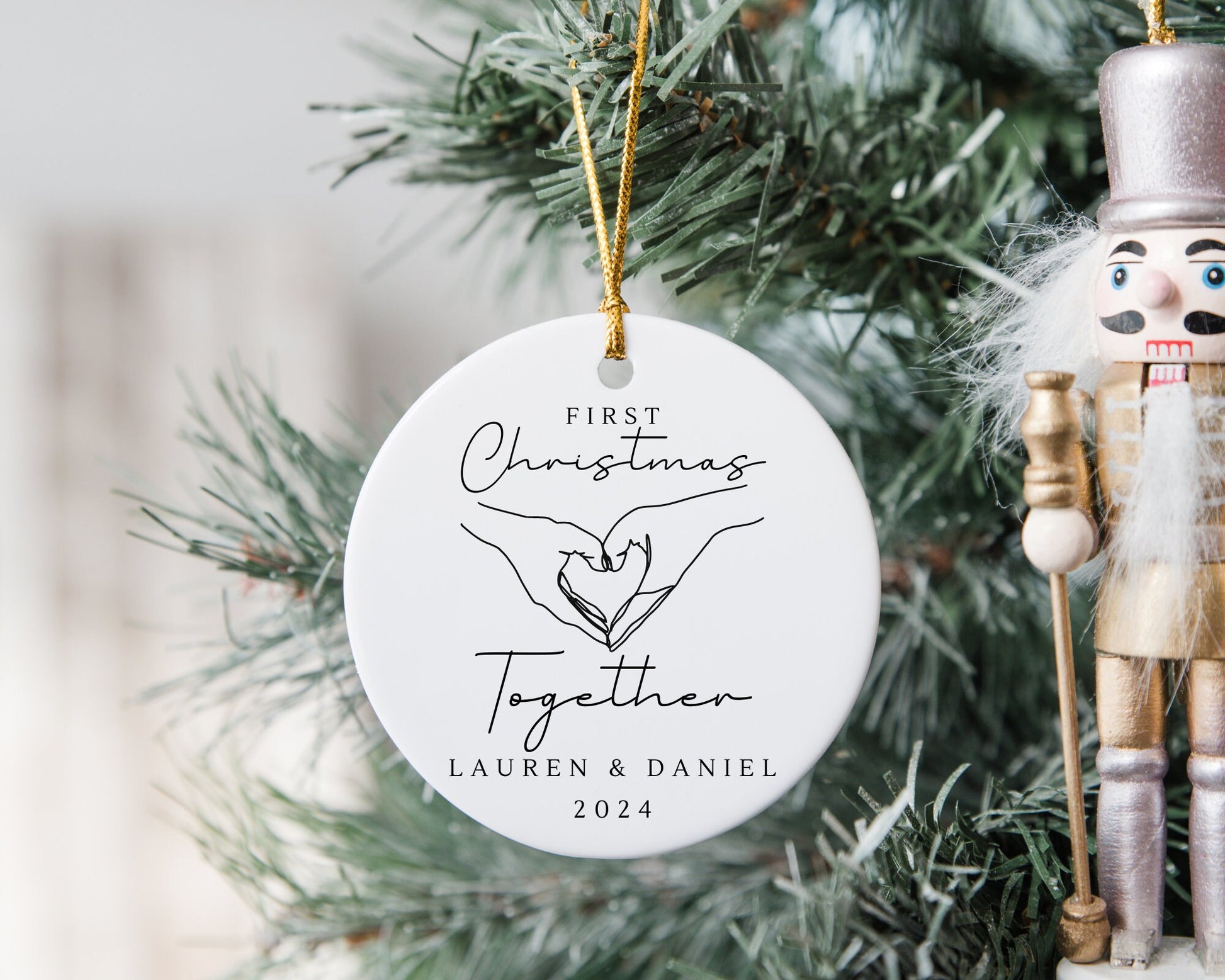 First Christmas Together Decoration Personalised Couple Boyfriend Girlfriend Ornament Gift