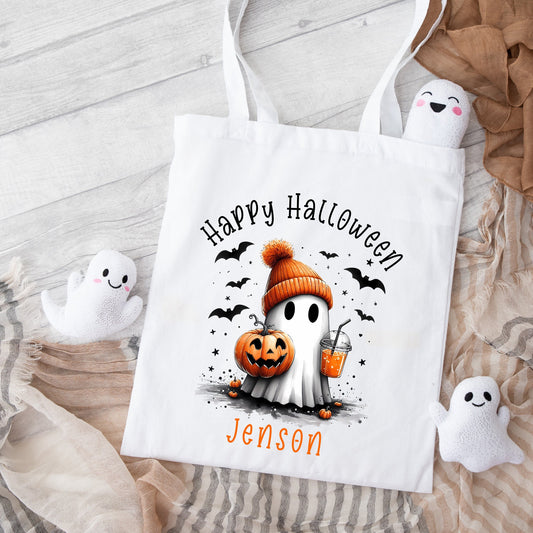 Halloween Bag Personalised Kids Trick Or Treat Sweet Gift Boo Bag