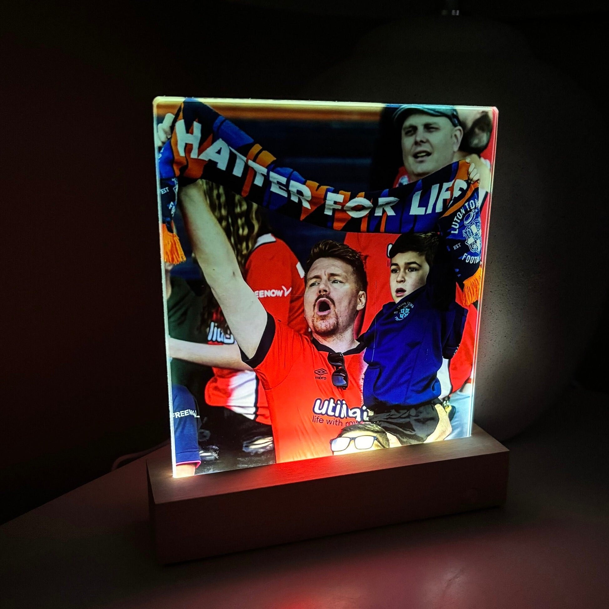 Photo Panel Glass Light Up LED Personalised Picture Gift