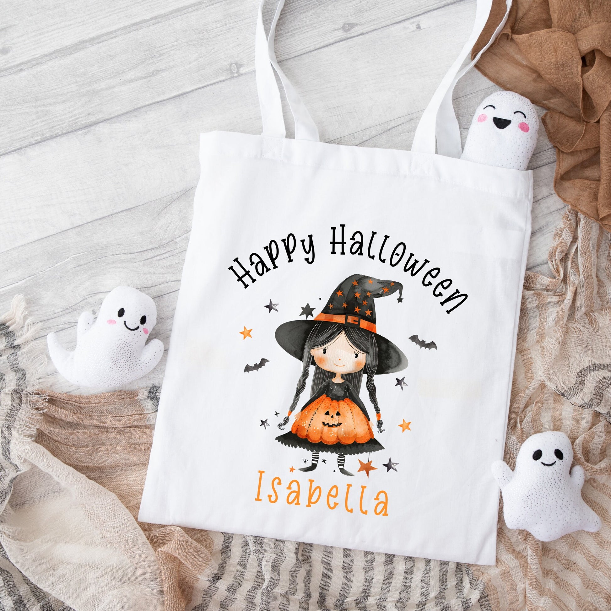 Halloween Bag Personalised Kids Trick Or Treat Sweet Gift Boo Bag