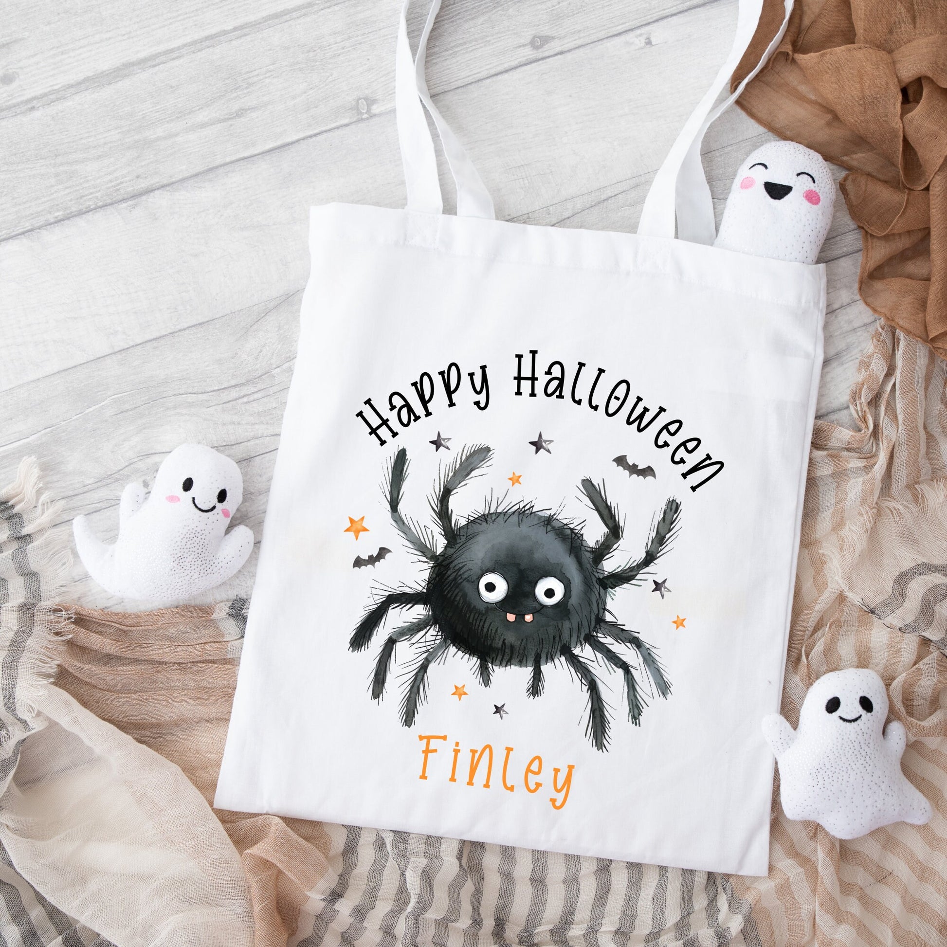 Halloween Bag Personalised Kids Trick Or Treat Sweet Gift Boo Bag