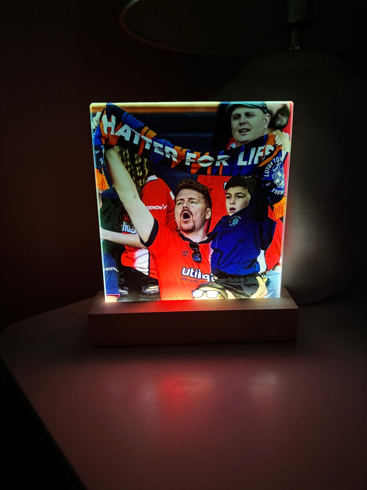 Photo Panel Glass Light Up LED Personalised Picture Gift