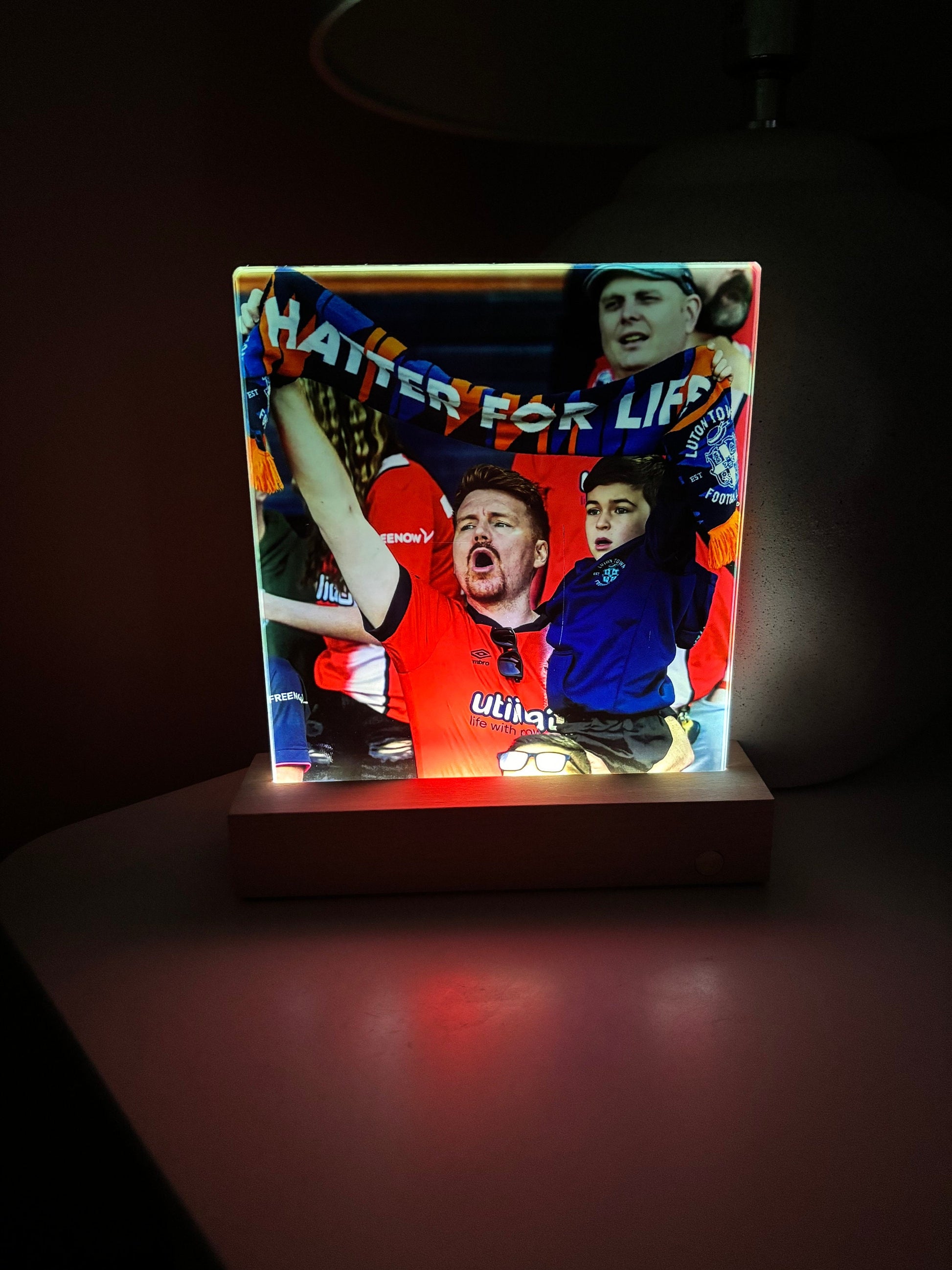 Photo Panel Glass Light Up LED Personalised Picture Gift