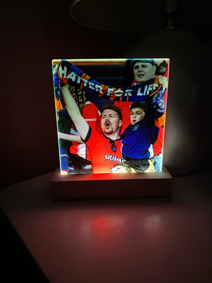 Photo Panel Glass Light Up LED Personalised Picture Gift