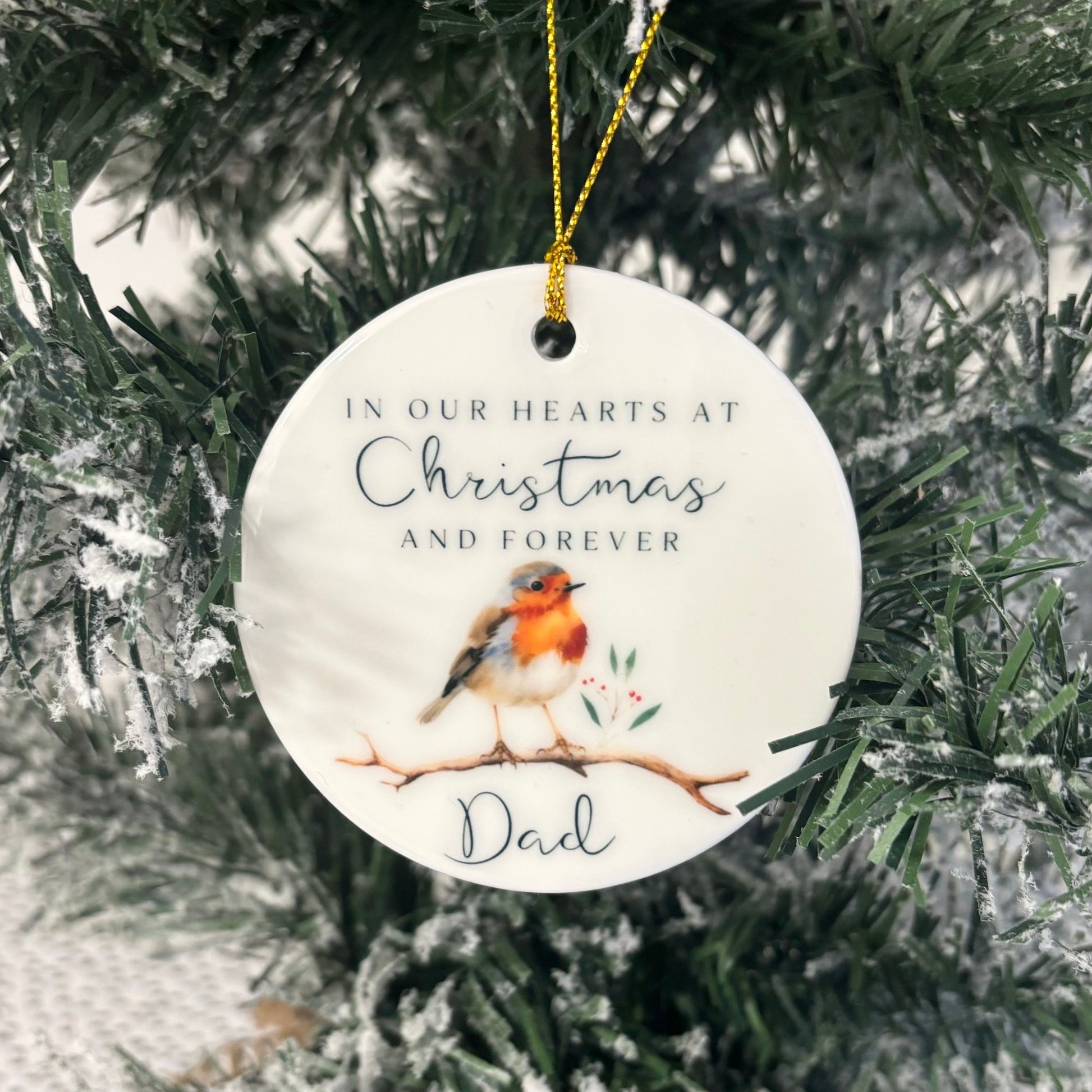 Memorial Christmas Decoration Personalised Gift Memory Remembrance Keepsake