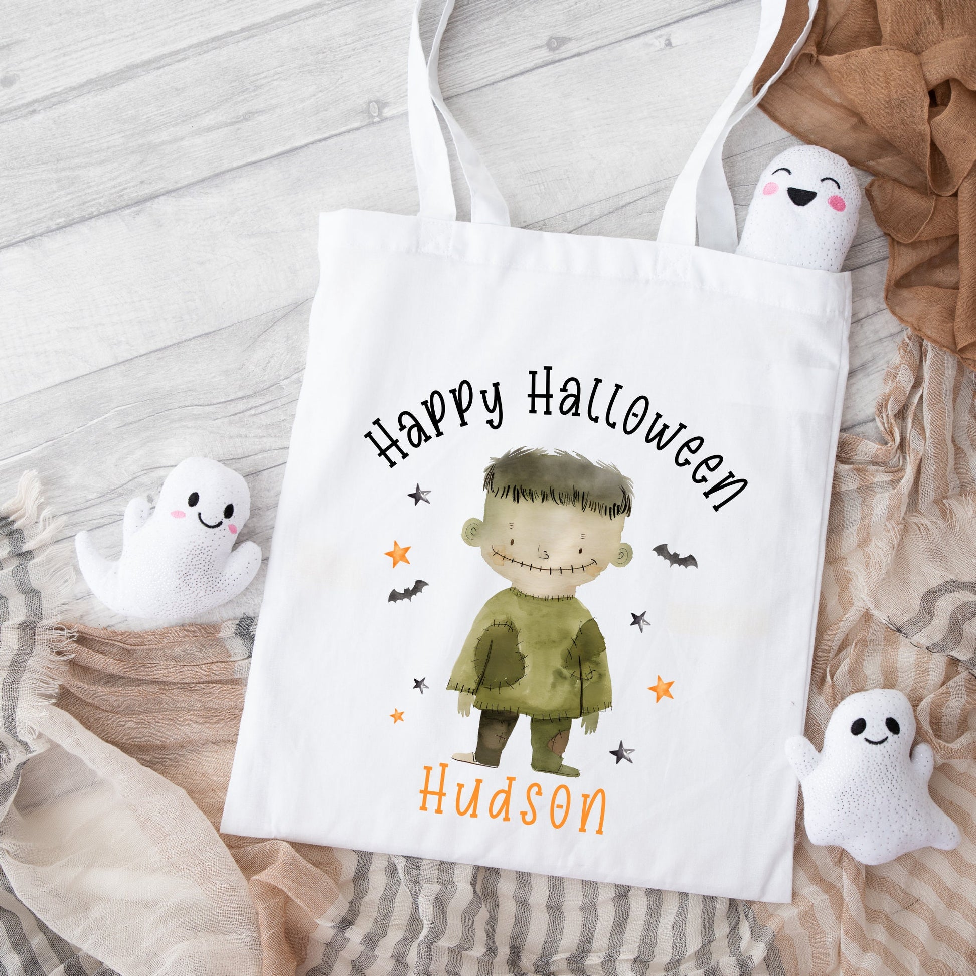 Halloween Bag Personalised Kids Trick Or Treat Sweet Gift Boo Bag
