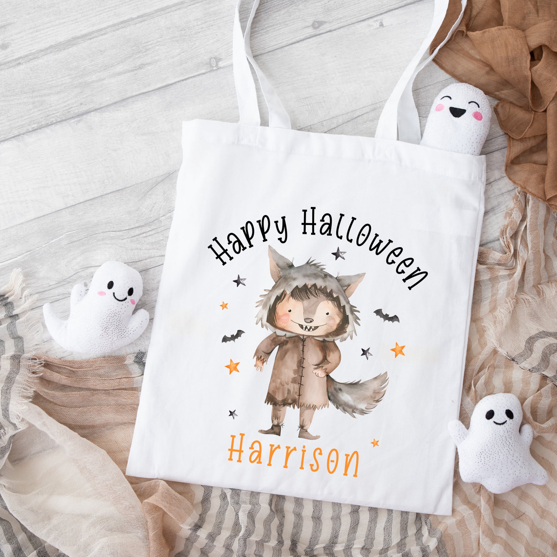 Halloween Bag Personalised Kids Trick Or Treat Sweet Gift Boo Bag