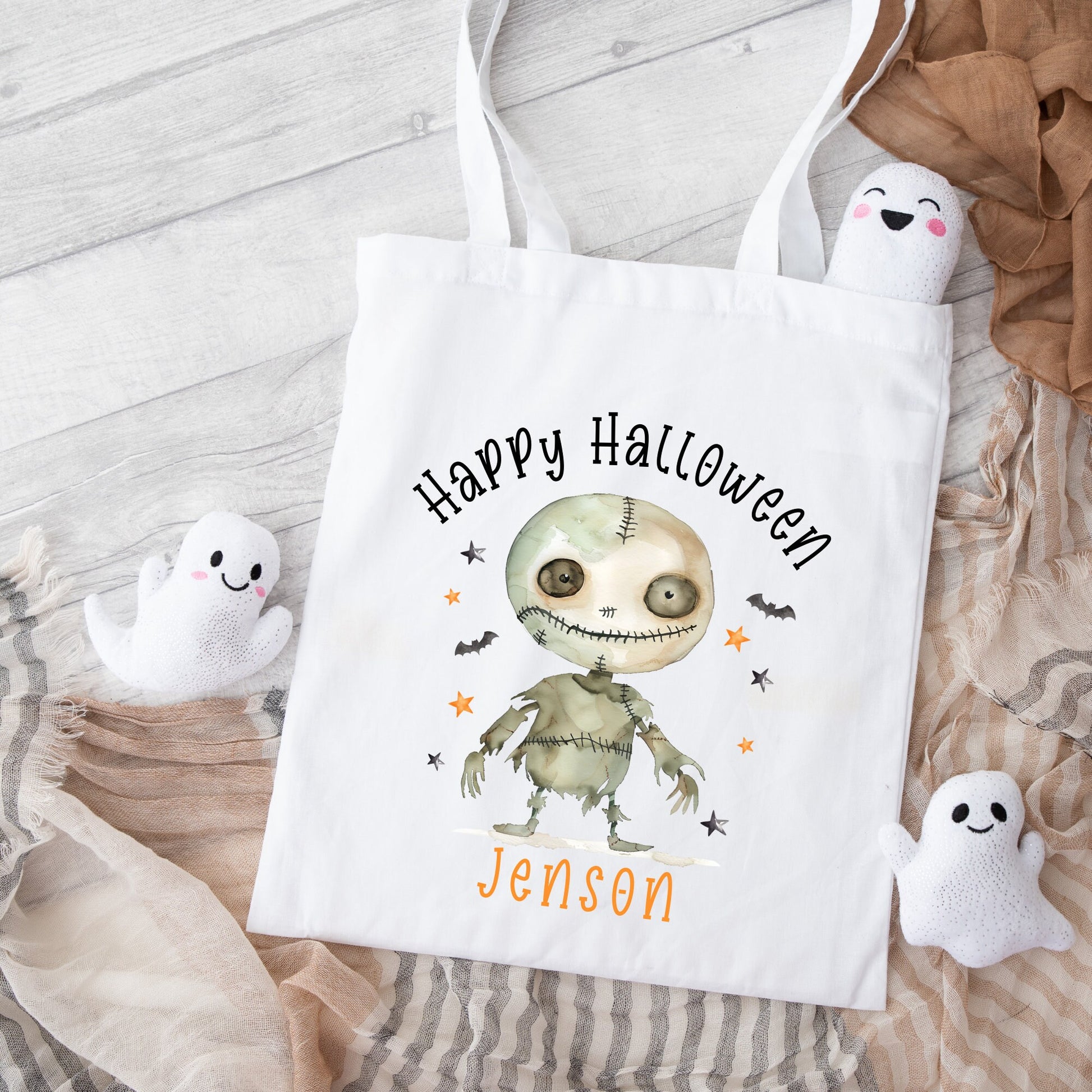 Halloween Bag Personalised Kids Trick Or Treat Sweet Gift Boo Bag