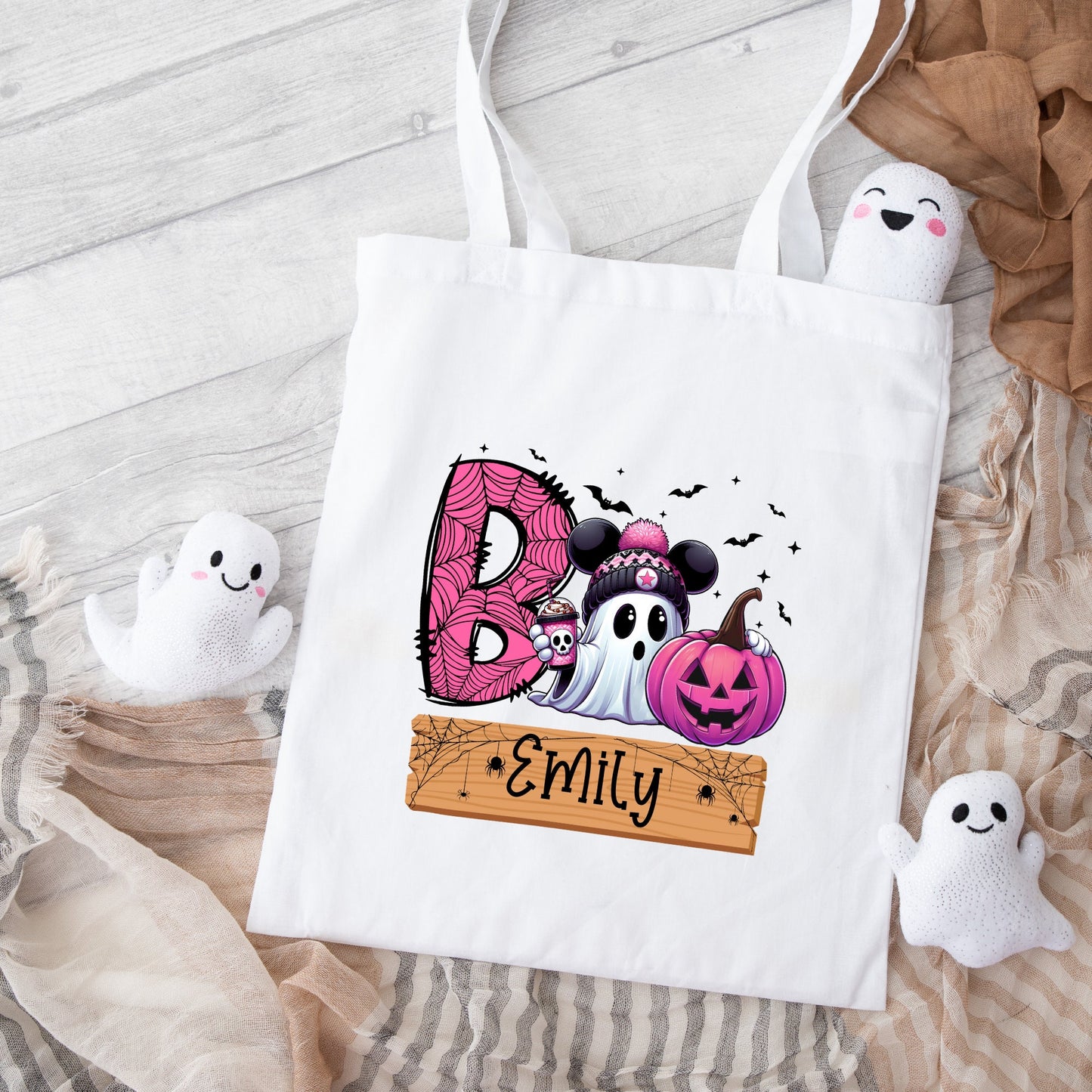 Halloween Bag Personalised Kids Trick Or Treat Sweet Gift Boo Bag