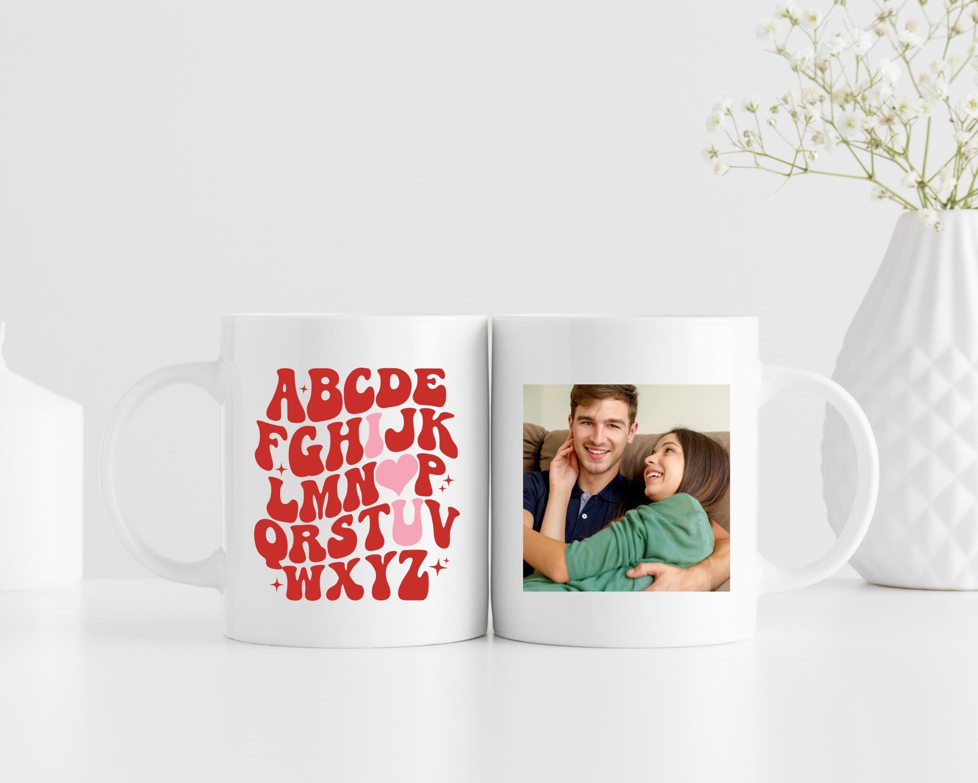 Valentine's Personalised Mug Boyfriend Girlfriend Photo I Love You Couple Gift
