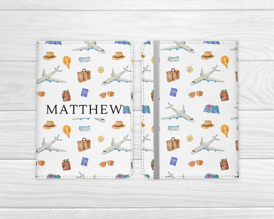 Personalised Passport Cover Girls Travel Boys Men Groom Travel Documents Holder Gift